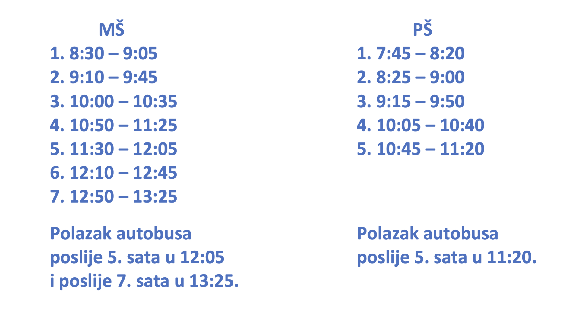 RASPORED DAN UČITELJA 2025