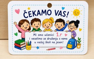 Budući prvašići u posjeti školi