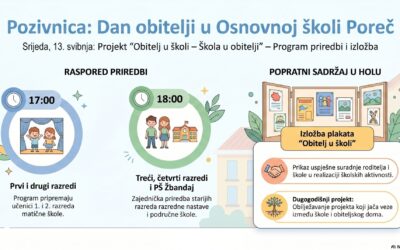 Dan obitelji u OŠ Poreč: srijeda 13. svibnja 2026.