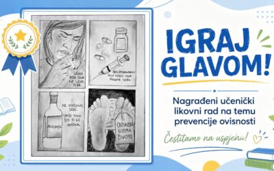Izvrsna druga nagrada za našu Tenu Milotić na natječaju za najbolji vizual u borbi protiv ovisnosti!
